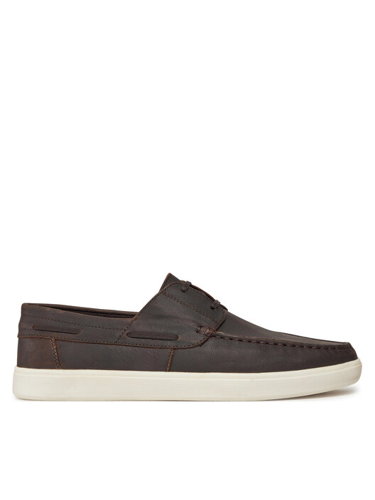 Mocassin Garçon Geox U Avola B - Cuir Et Semelle Caoutchouc - Fermeture Lacets