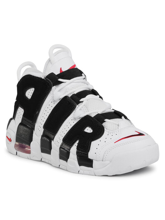 Nike uptempo white black deals