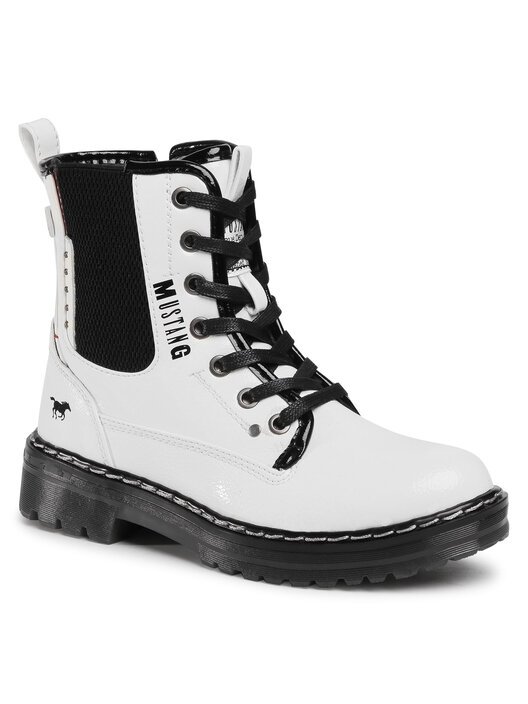 Bottes de randonnee Mustang 1366 503 Blanc chaussures
