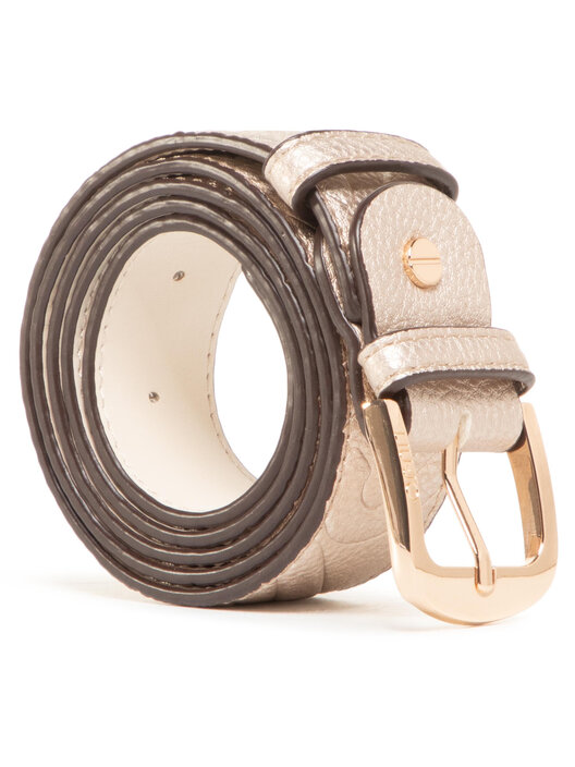 Ceinture Unisex En Queue De Crocodile 3,5 Cm Teinte Main - Bleu - Fabriquée En Italie