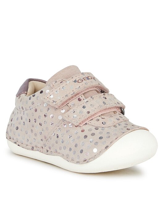 Baskets Geox Bébé Fille Tutim B - Cuir, Semelle Caoutchouc - Confortables Et Respirantes