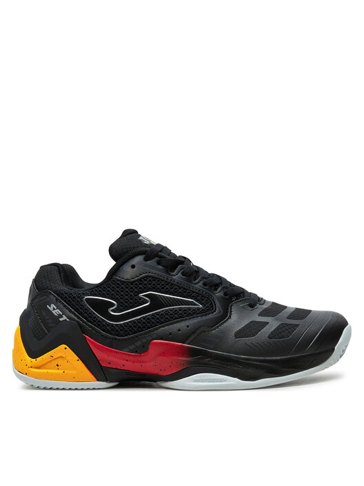 Produktbild von Lotto Men's Mirage 600 II ALR Tennis Shoes JOMA Herren-Tennisschuhe Set 2401 – Black/Red/Silver, Für Tennis & Padel On Clay Court Shoes