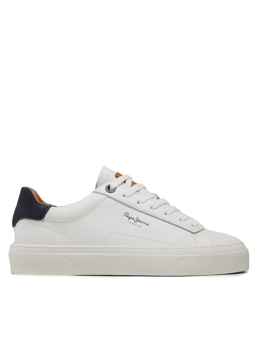 Scarpe Da Ginnastica Pepe Jeans Yogi Original Uomo - Sneaker Cupsole, Suola Bicolore, Colore White