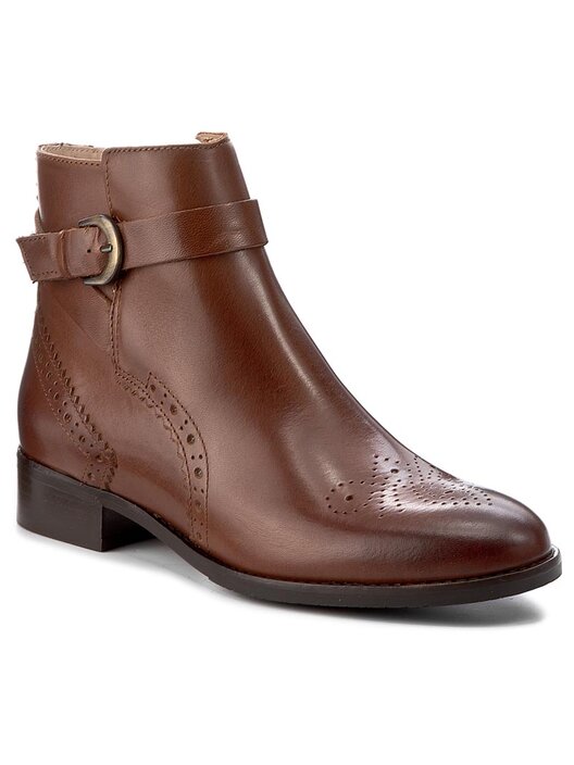 Botki Clarks Netley Olivia 261285164 Br zowy eobuwie .pl