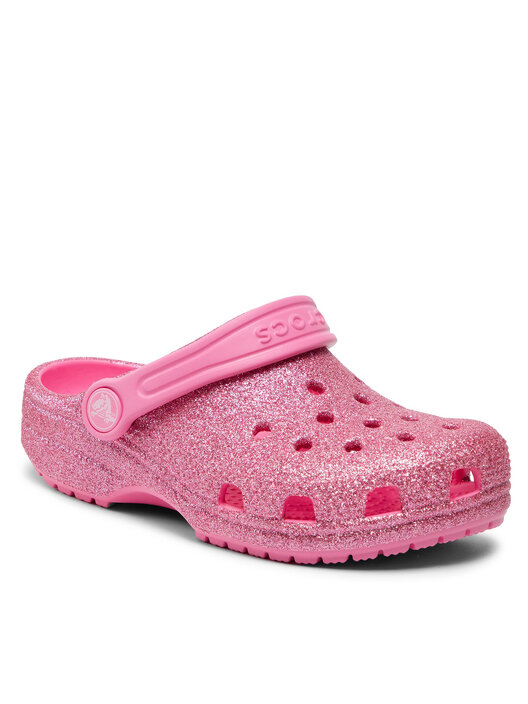 Şlapi Crocs Classic Glitter Clog K 206993 Roz | epantofi.ro
