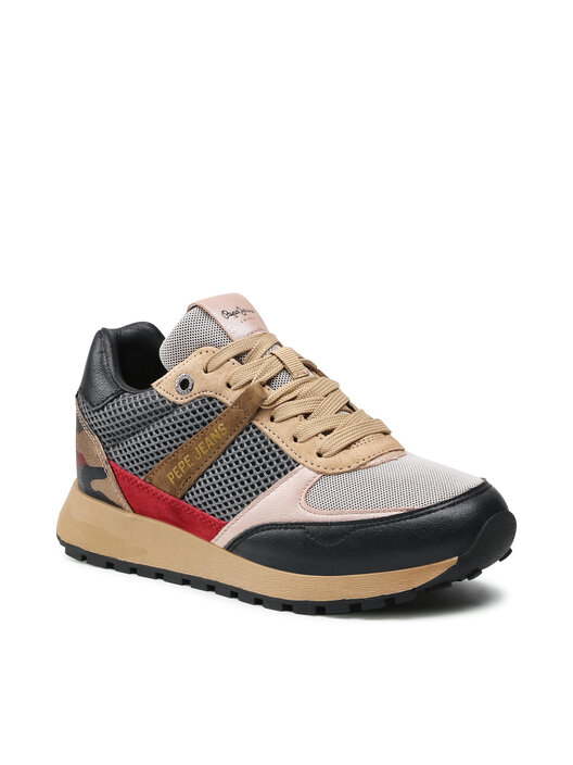 Pepe Jeans Damen Dean Curve Sneaker – Sportliche Wedge-Sneaker Aus Leder, Hoher Schnitt
