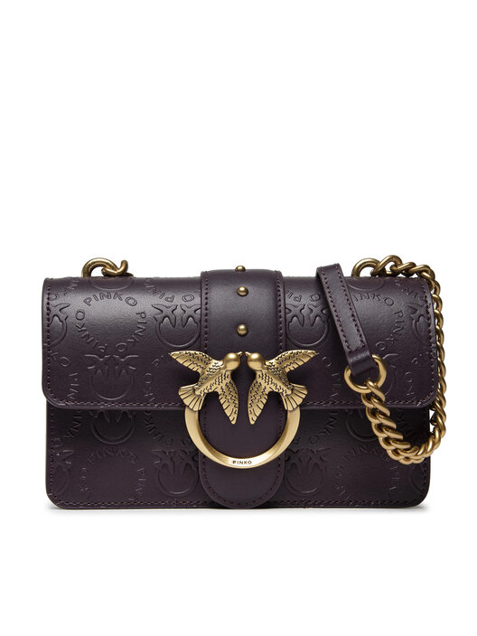 ☆NIEEH☆ SQUARE BAG_PINK PYTHON Różowa wiklinowa torebka Pinko - sklep Pyskaty Zamsz