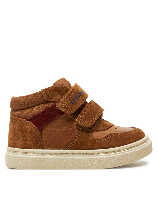 Scarpe Geox J Nashik Boy A, Sneakers Basse In Nappa E Tela Per Bambini, Traspiranti