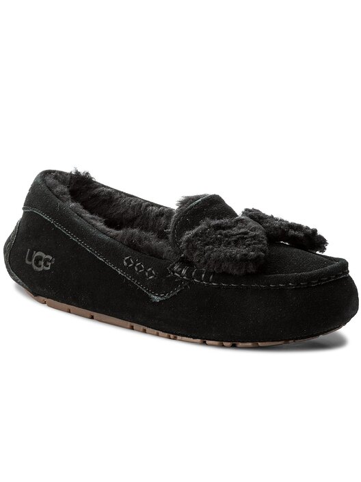 UGG W ANSLEY FUR BOW ブラック 6 UGG W ANSLEY FUR BOW