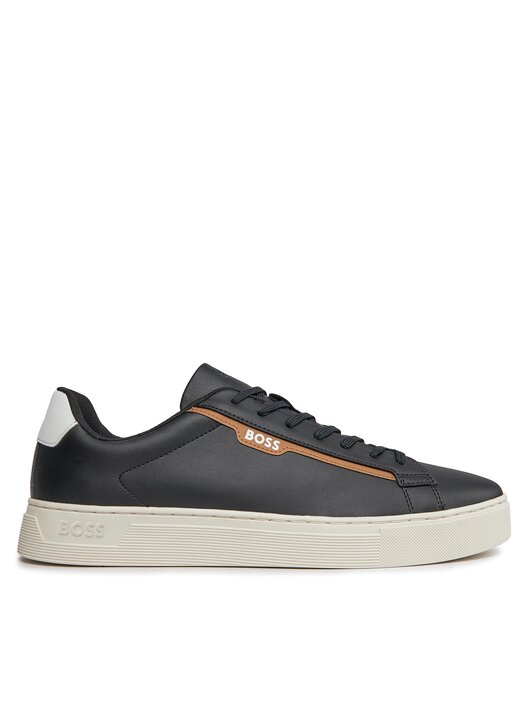Chaussures De Tennis BOSS Homme Rhys - Noir - 43 EU - Polyuréthane Et Polyester - Semelle Caoutchouc