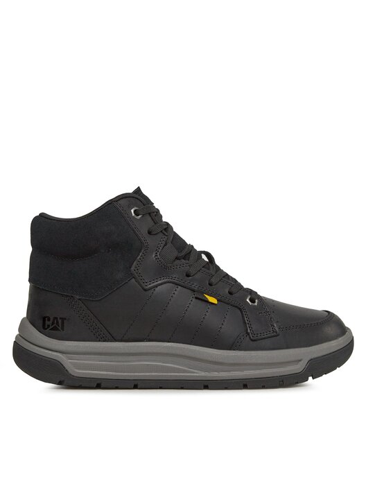 Caterpillar Apa Cush Mid P725849 – Baskets Montantes Homme Cuir Confort, Noir Pointure 46 EU