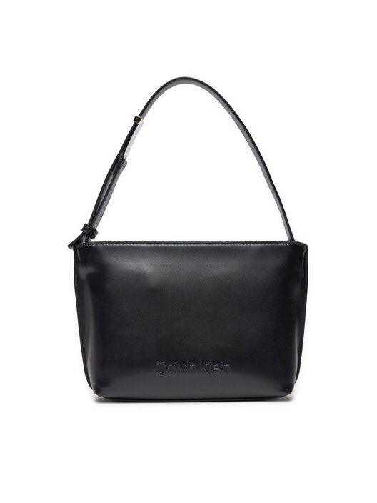 Handtasche Calvin Klein Embossed Logo K60K612551 Schwarz eschuhe
