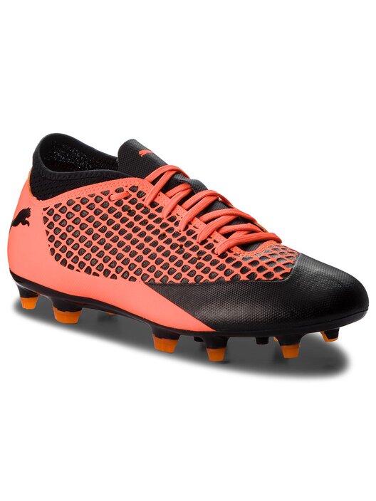 Soccer Puma Black Shocking Orange Futball Cipők Puma Future Fg/Ag
