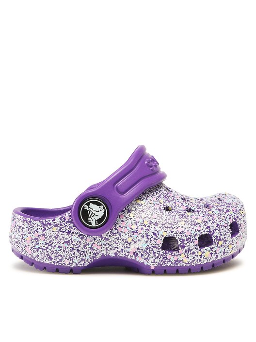 Pantoletten Crocs Crocs Classic Glitter Kids Clog T 206992 Violett eschuhe