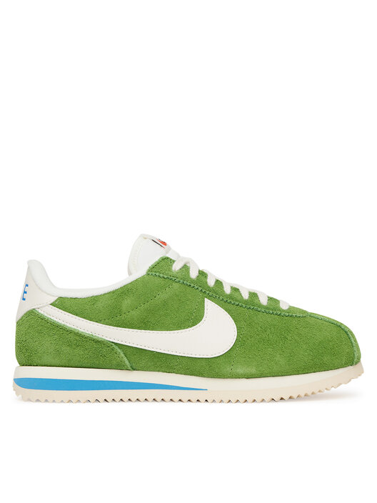 nike cortez mens white and green