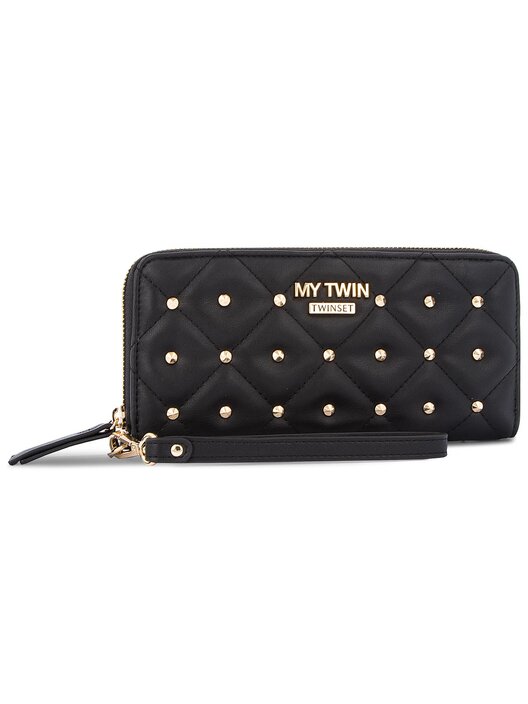 Portafoglio grande da donna My Twin Zip Around RA8TCU Nero escarpe