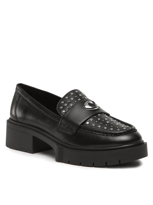 Loafers Coach Leela Stud Leather CE309 Negro