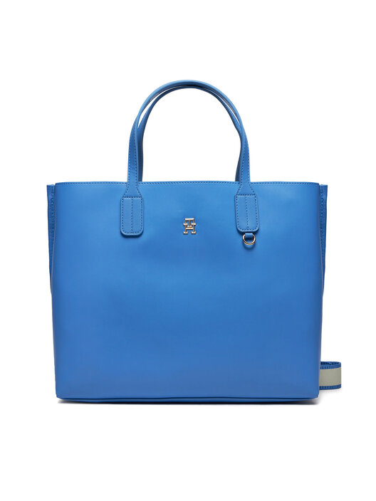 Handtasche Tommy Hilfiger Iconic Tommy Satchel AW0AW15692 Blau 