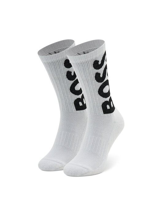 Hohe Herrensocken Boss Qs Rib Logo Cc 50467748 Weiß | Eschuhe.de