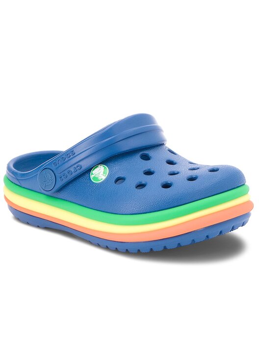 Pantoletten Crocs Cb Rainbow Band Clog K 205205 Dunkelblau eschuhe