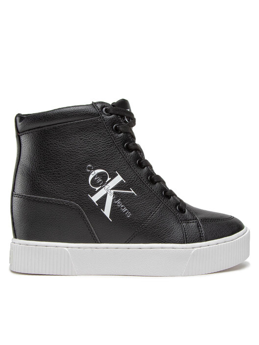 Black hidden wedge sneakers sale