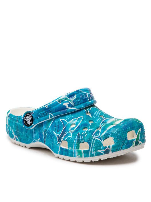Pantoletten Crocs Classic Pool Party Clog K 207826 Blau | eschuhe.de