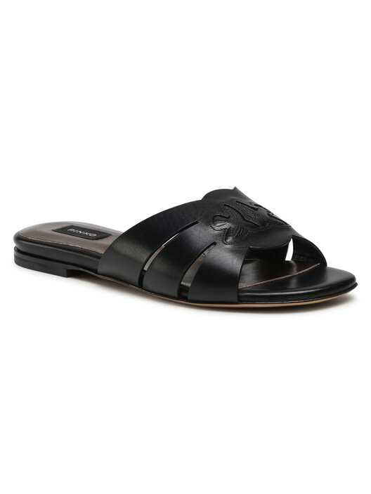 Pinko ciabatta Milly in fantasia pitonata beige nero