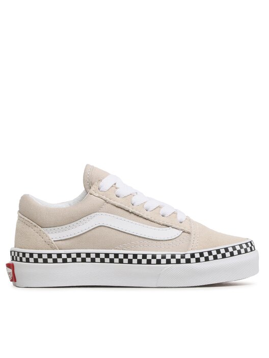 White checkered old skool vans 2025