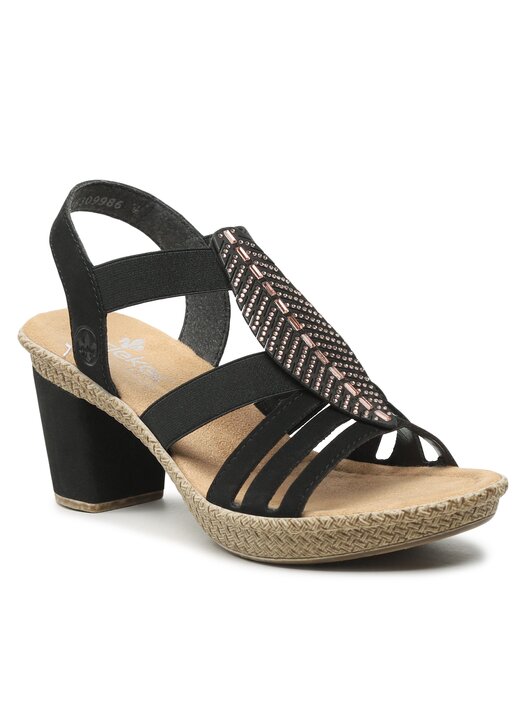 Sandalias Rieker 624H6-00 Negro | Zapatos.es