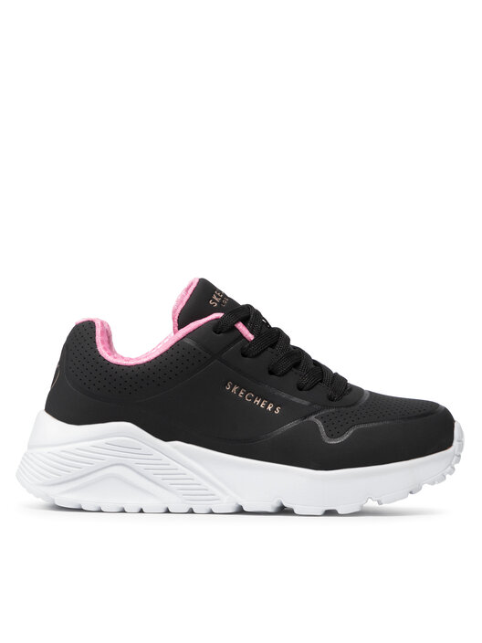Black and pink skechers shop