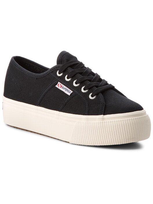 Zapatillas Superga 2790 Acotw Para Mujer - Plataforma De Goma, Color Negro, Talla 39 EU