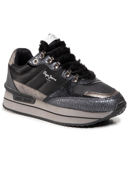 Сникърси Pepe Jeans Rusper Anna PLS31066 Черен | obuvki.bg