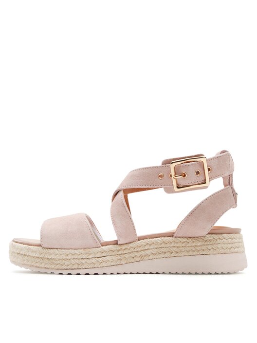 EOLIE FEMME: Sandales compensées - Or clair/Tabac