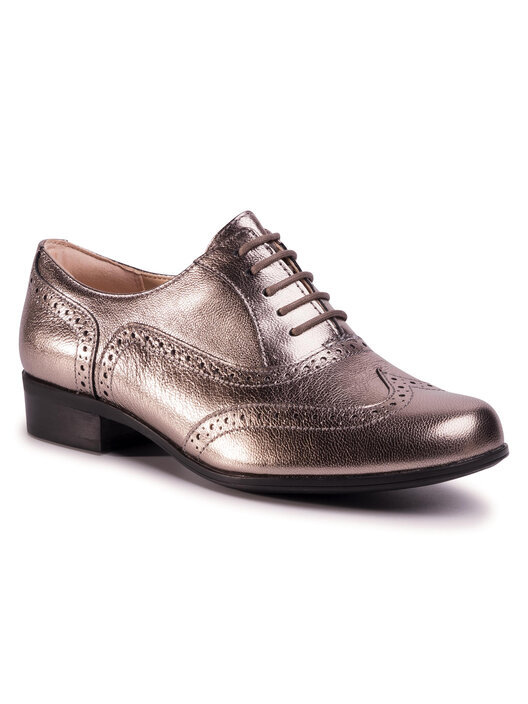 Damen Hamble Oak Schwarzes Leder Brogues, Schnürschuhe