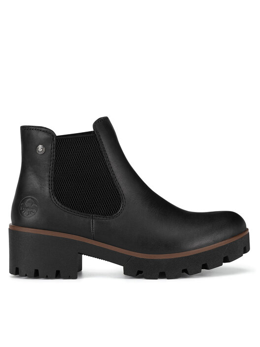 Stivaletti Classici Da Donna Rieker 72640 - Tacco 4.6 Cm, Ecopelle, Comodi E Leggeri, Con Cerniera Laterale