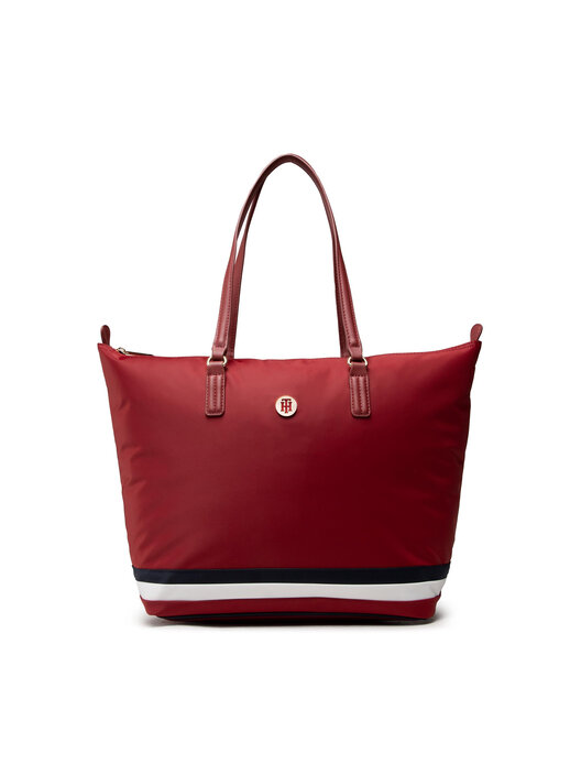 Hương popi Torebka Tommy Hilfiger Poppy Tote Corp AW0AW1043 Bordowy