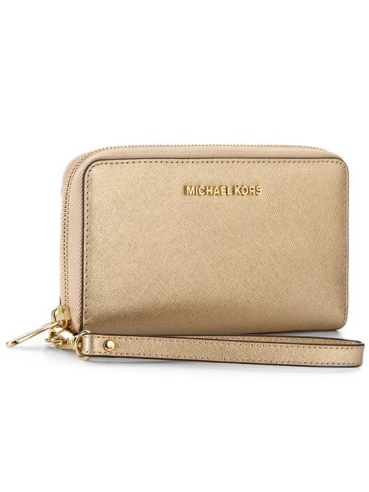 GroBe Damen Geldborse Michael Kors Jet Set Travel 32T5MTVE9M Goldfarben eschuhe