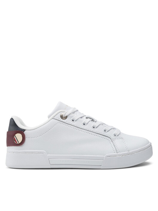 Sneakersy Tommy Hilfiger Button Detail Court Sneaker FW0FW06733 Biały