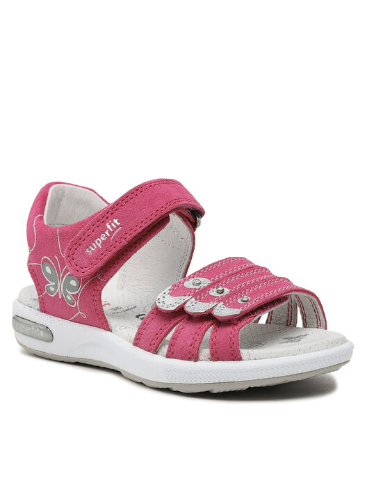 Superfit Lagoon Lauflern Sandale | Rosa | Größe 21 EU | Aus Weichem Leder | Mit Blauem Engel