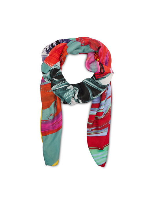 Desigual RECTANGULAR FLORAL - Écharpe - black/noir