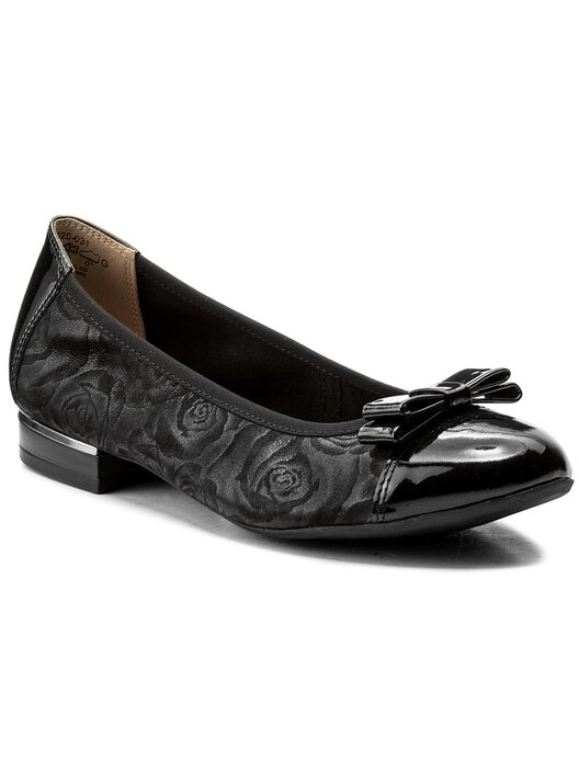 CAPRICE Ballerines Femme Cuir 9-22108-42 – Largeur G, Talon 15 Mm, Semelle Memo Confort