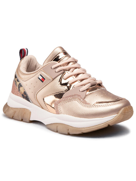 Tommy hilfiger rose gold sneakers cheap