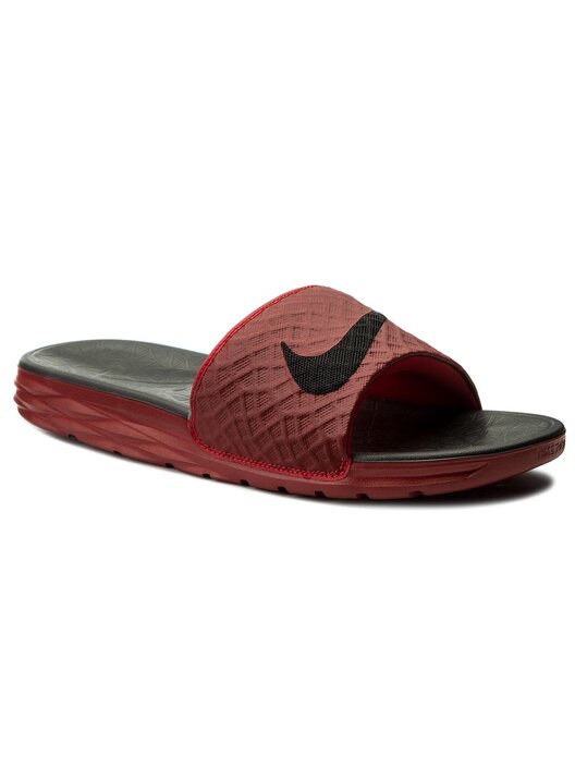 Chanclas Nike Benassi Solarsoft 705474 600 Guinda burdeos zapatos.es