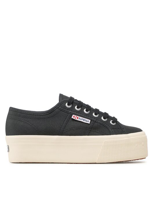 Superga 2790 Scarpe Da Ginnastica Donna Con Zeppa - In Pelle Nappa, Made In Italy - Foto 12