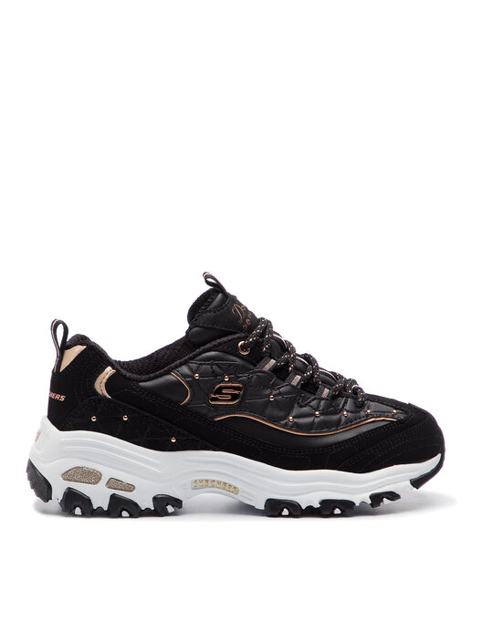 Sneakers Skechers D lites Glamour Feels 13087 BKRG Nero escarpe