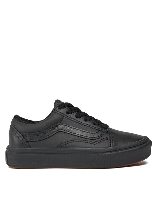 All black leather vans clearance