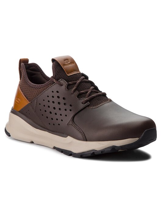 Sneakersy Skechers Hemson 65732 CHOC Br zowy eobuwie .pl