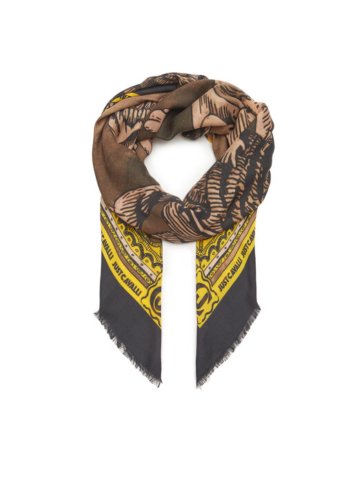 Foulard Sciarpa Cavalli Foulard Roberto Cavalli In Lana Blu 48749204