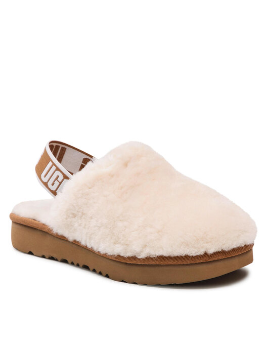 m　UGG K FLUFF YEAH CLOG Skórzane obuwie domowe K FLUFF YEAH CLOG UGG | kolor Czarny