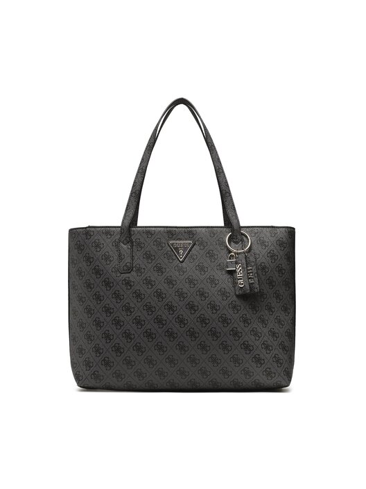 Bolso Shopper Guess Mujer HWEBG8 - Piel Sintética Beige, Logotipo Metal, 42x28x5 Cm, Espacioso Y Elegante